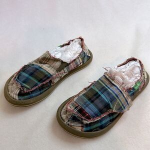 Little Boy Madras Sanuk Slip-On’s
